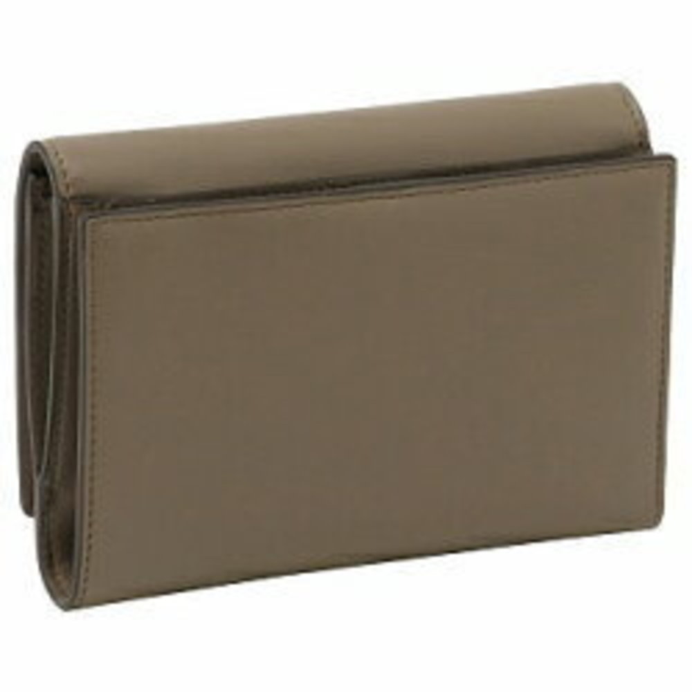 FENDI Baguette FF Bifold Wallet Gray Compact - Picture 2 of 3